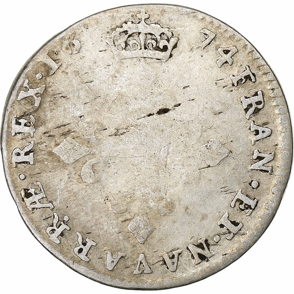France, Louis XIV, 4 Sols des Traitants, 1674, Paris, Silver, F(12-15)