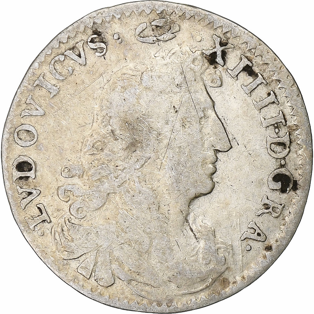 Frankreich, Louis XIV, 4 Sols des Traitants, 1675, Paris, Silber, S, Gadoury:103