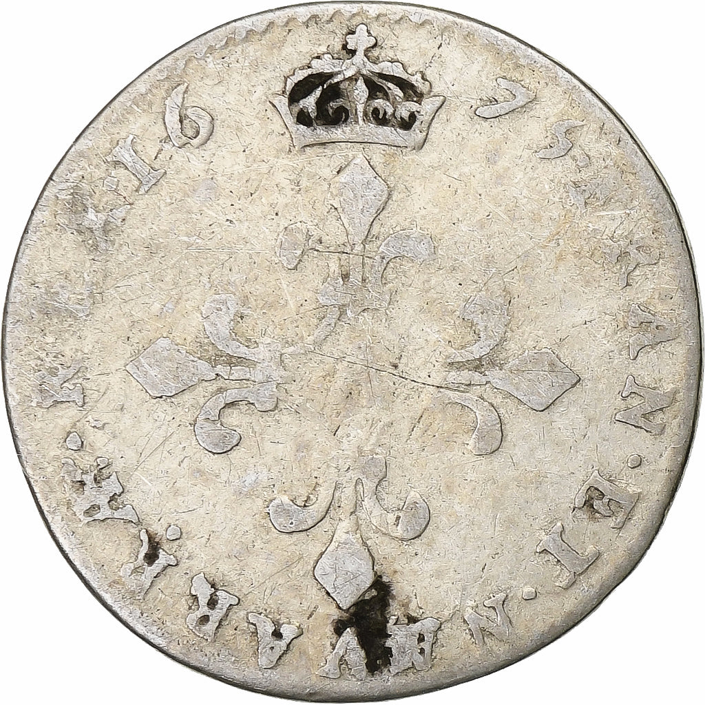 Frankreich, Louis XIV, 4 Sols des Traitants, 1675, Paris, Silber, S, Gadoury:103
