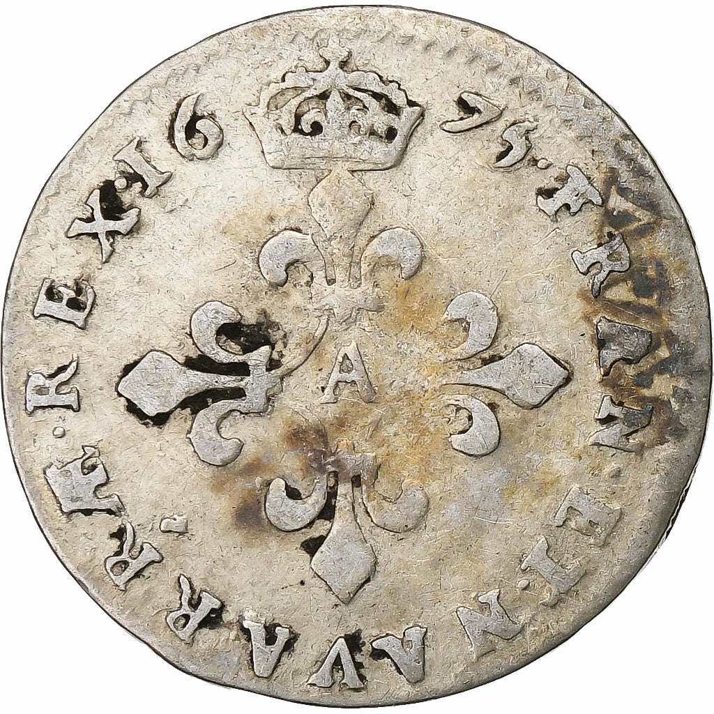 França, Louis XIV, 4 Sols des Traitants, 1675, Paris, Prata, VF(30-35)