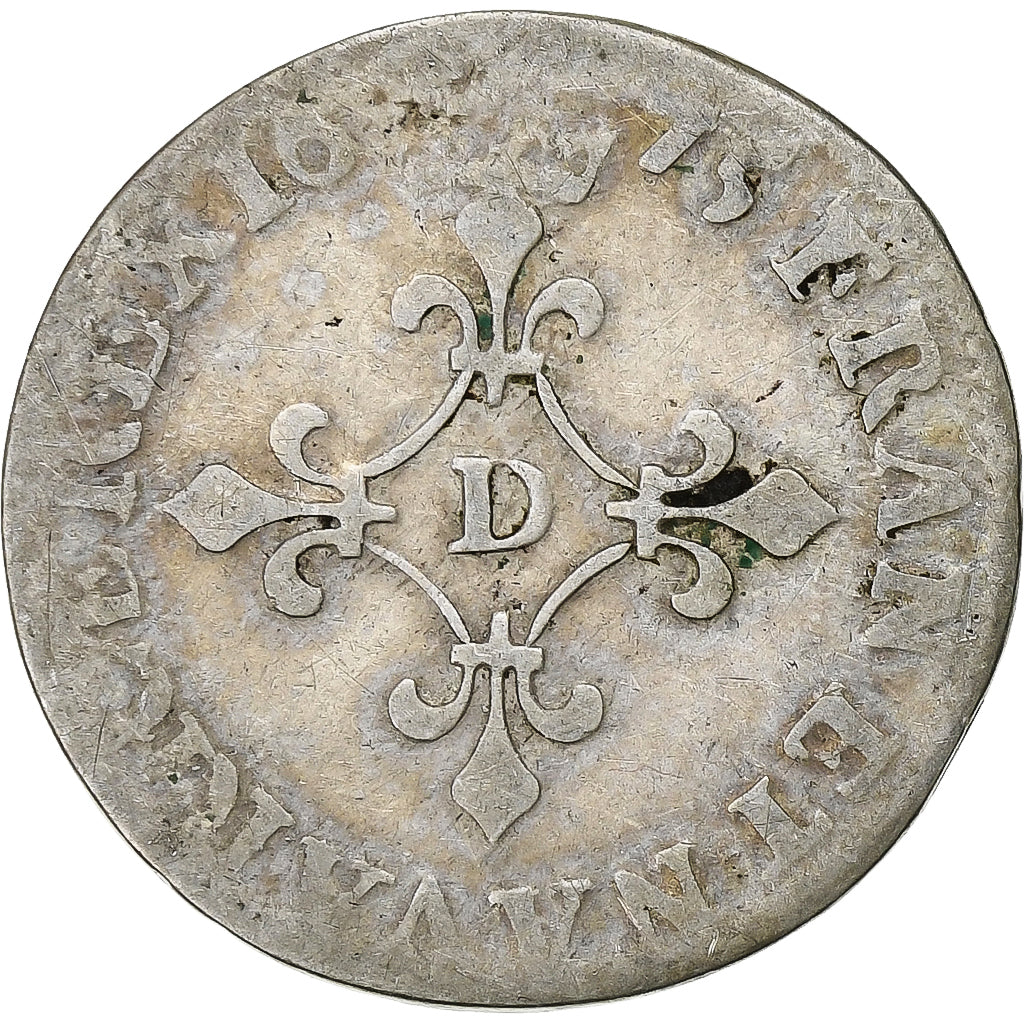 France, Louis XIV, 4 Sols des Traitants, 1675, Vimy, Silver, VF(20-25)