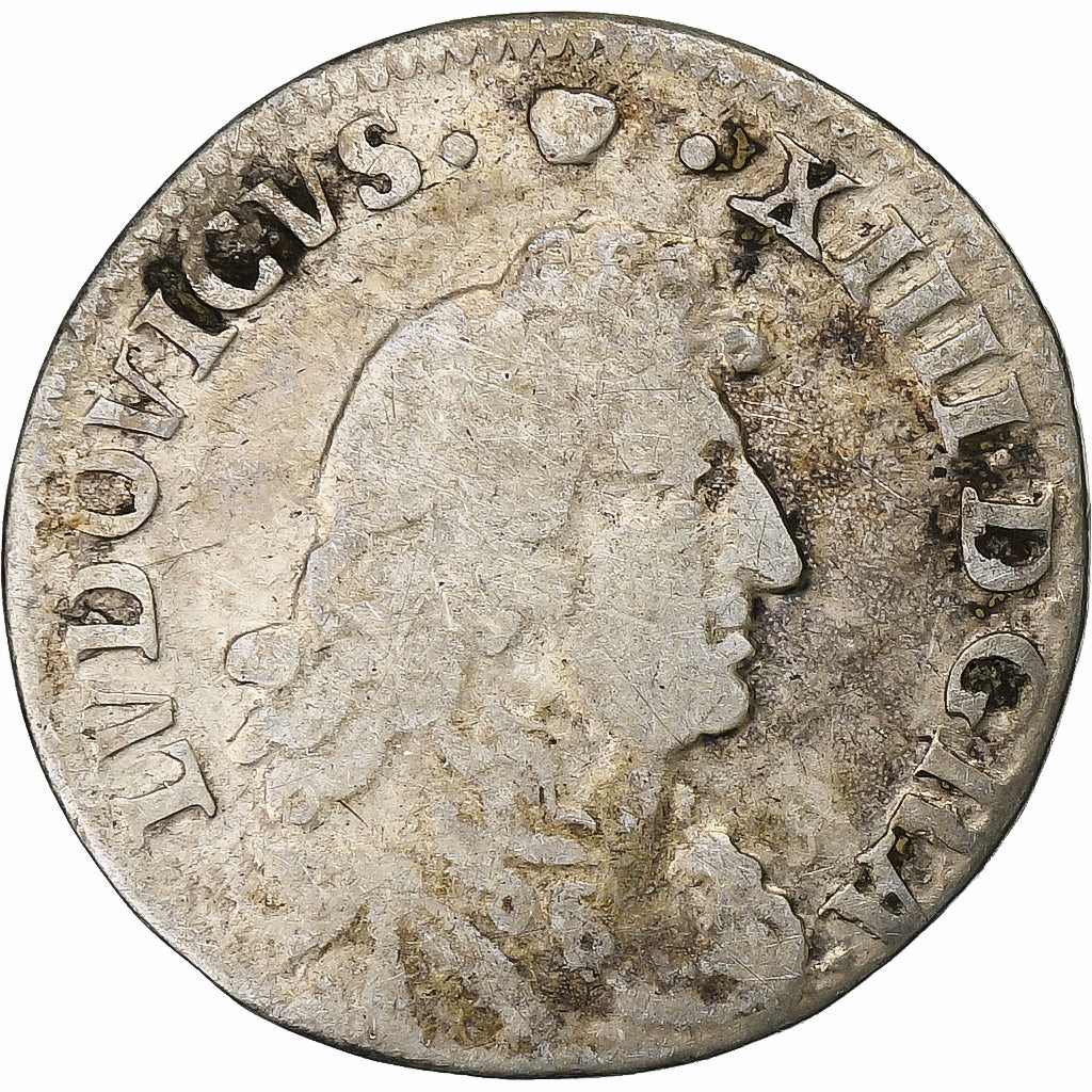 France, Louis XIV, 4 Sols des Traitants, 1675, Vimy, Silver, VF(20-25)