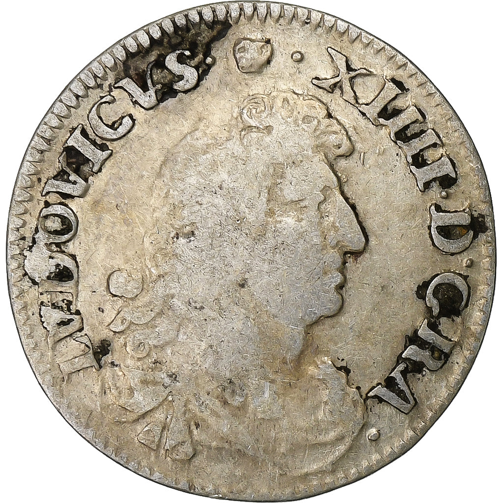 France, Louis XIV, 4 Sols des Traitants, 1675, Vimy, Silver, VF(20-25)