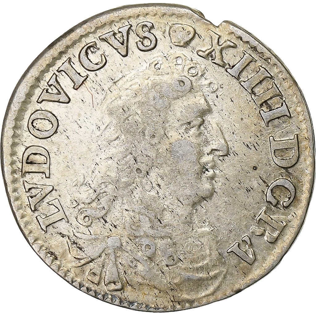 França, Louis XIV, 4 Sols des Traitants, 1675, Vimy, Prata, VF(30-35)