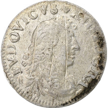 Francia, Louis XIV, 4 Sols des Traitants, 1677, Vimy, Argento, MB+, Gadoury:103