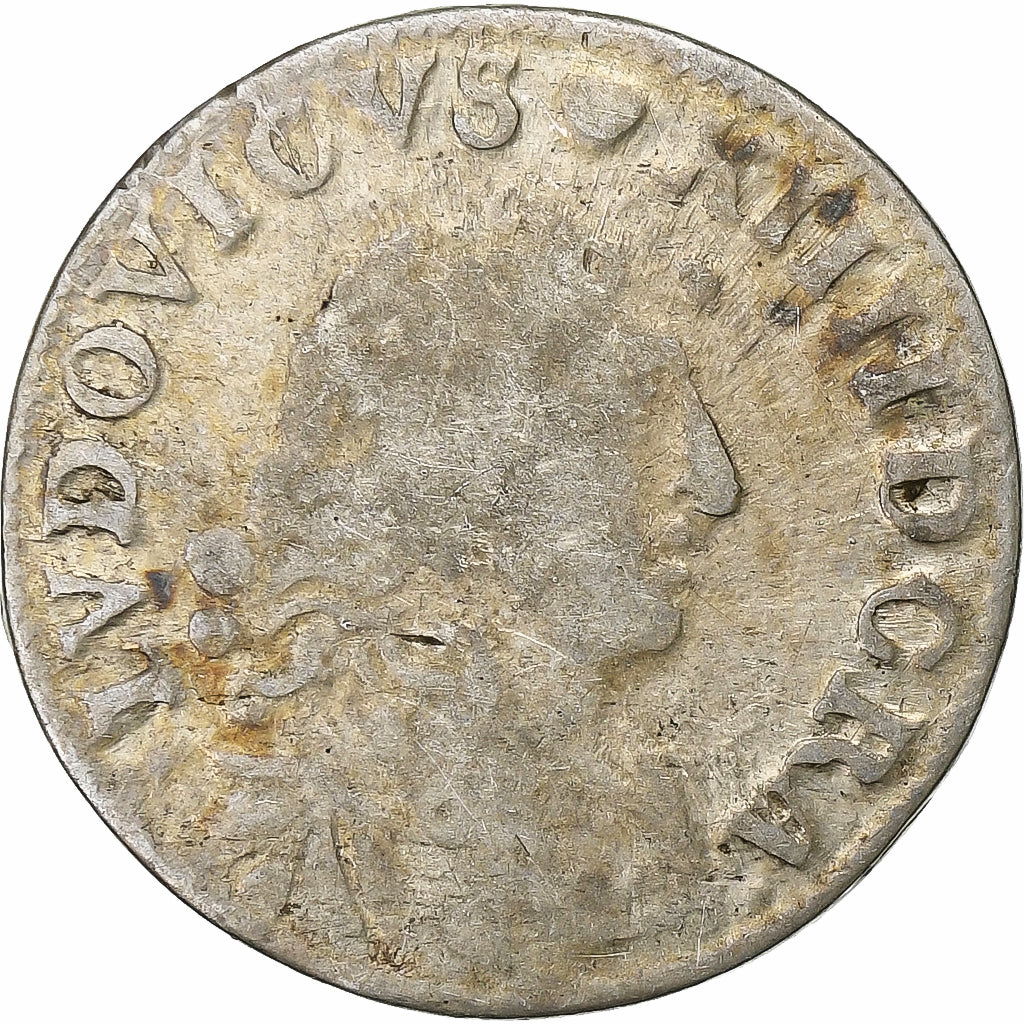 France, Louis XIV, 4 Sols des Traitants, 1676, Vimy, Silver, VF(20-25)