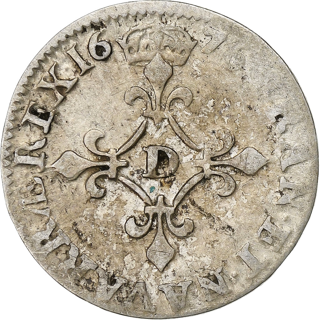 Francia, Louis XIV, 4 Sols des Traitants, 1676, Vimy, Argento, MB, Gadoury:103