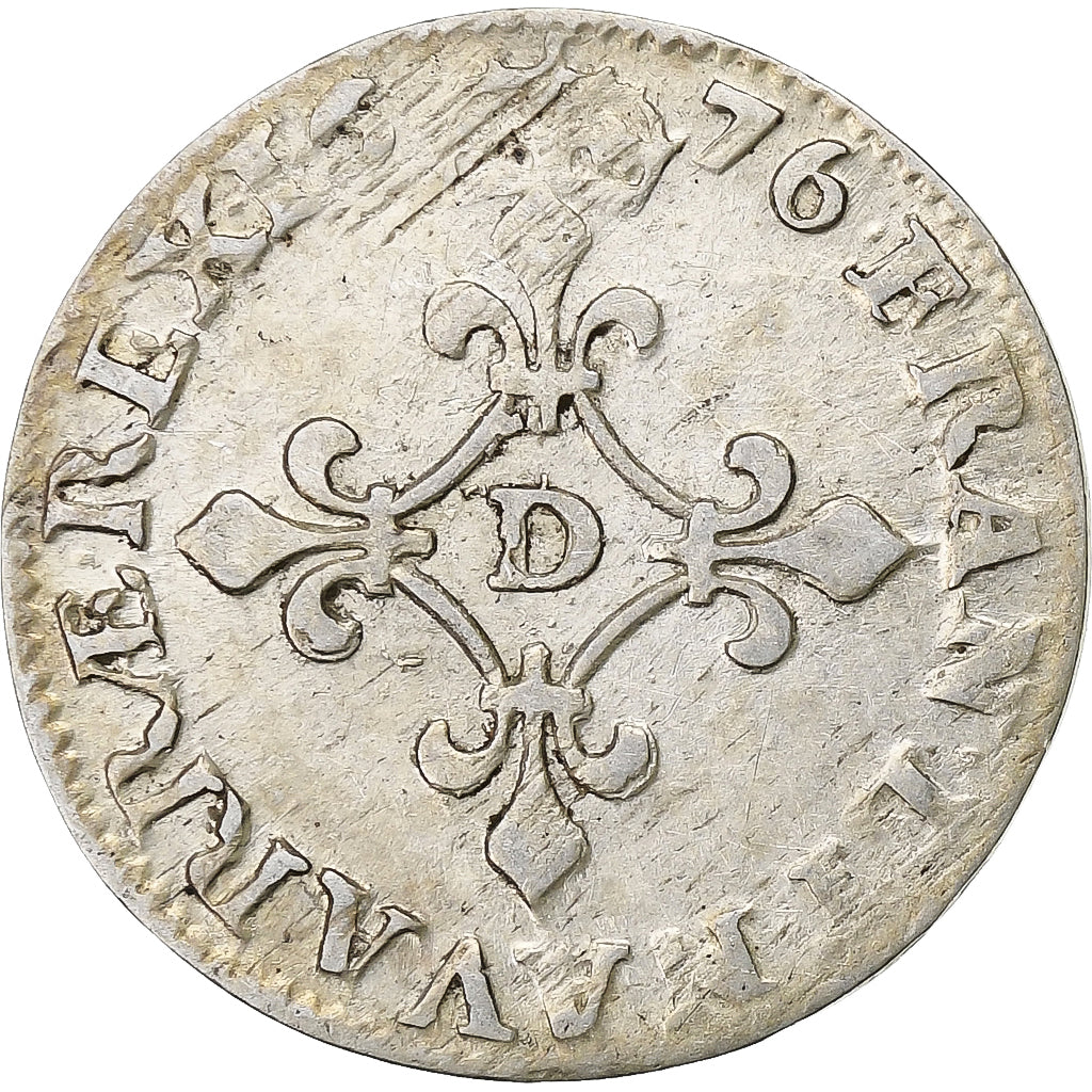 França, Louis XIV, 4 Sols des Traitants, 1676, Vimy, Prata, EF(40-45)