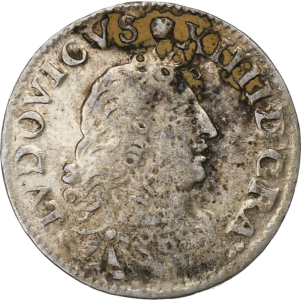 França, Louis XIV, 4 Sols des Traitants, 1676, Vimy, Prata, EF(40-45)