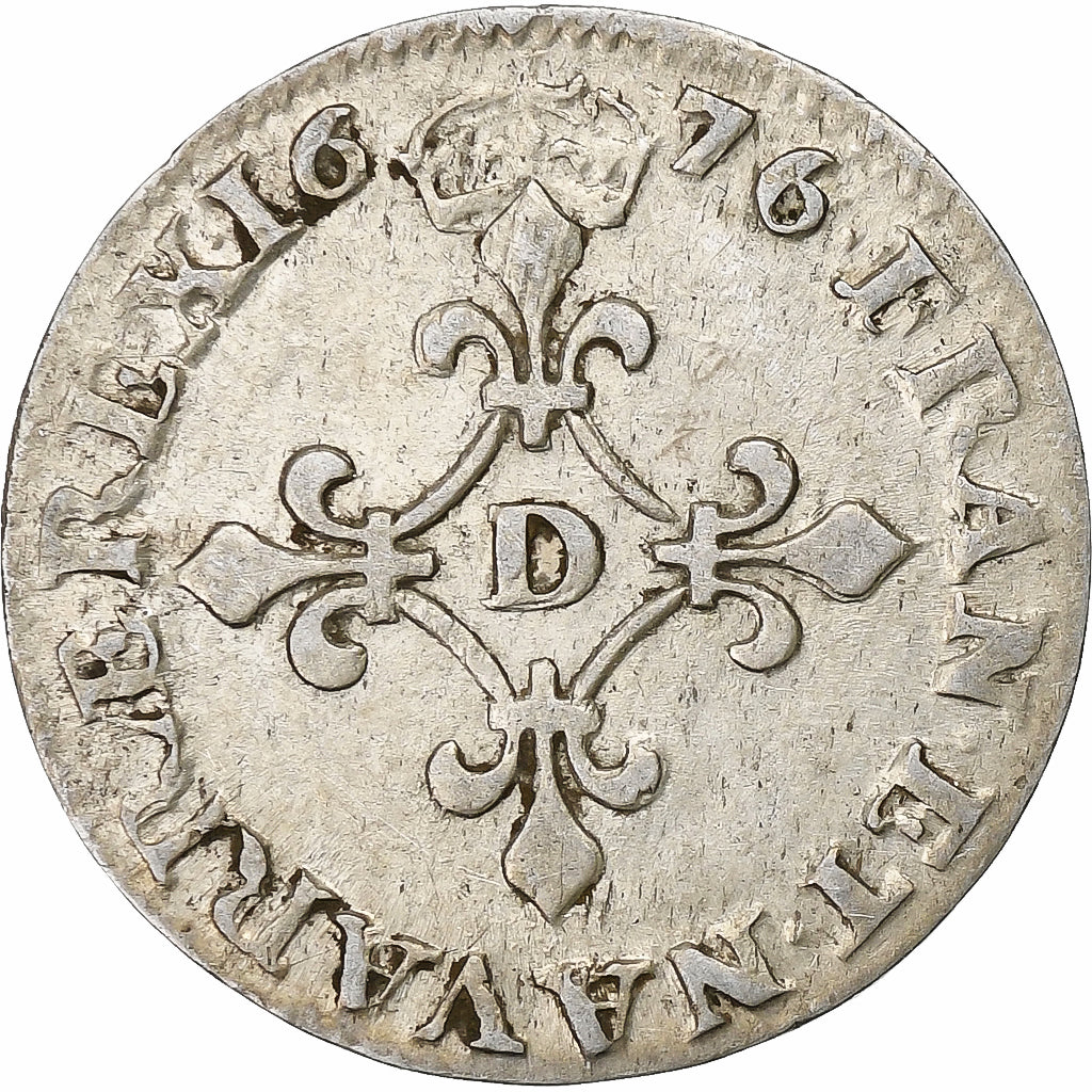 França, Louis XIV, 4 Sols des Traitants, 1676, Vimy, Prata, EF(40-45)