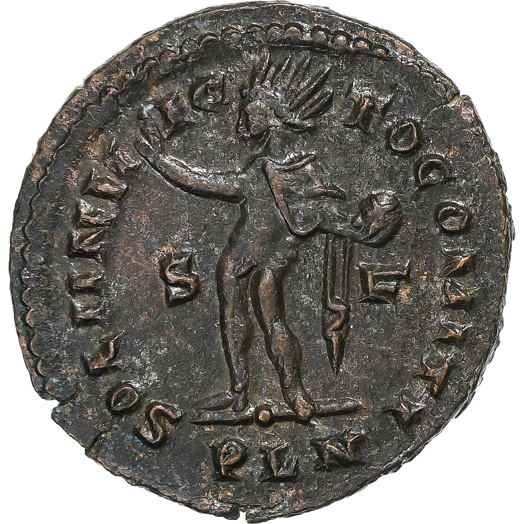 Constantijn I, Follis, 313-314, London, Bronzen, PR, RIC:10