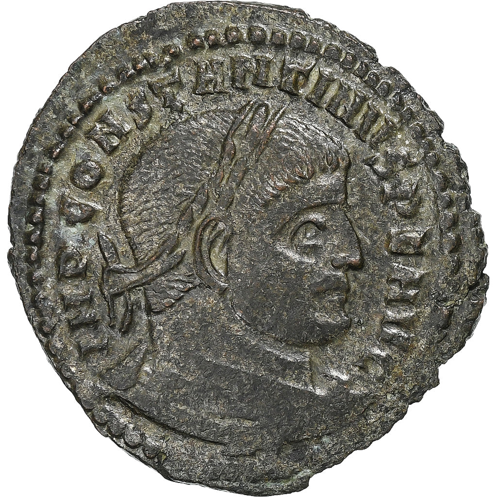 Constantine I, Follis, 312-313, Rome, Bronze, SS+