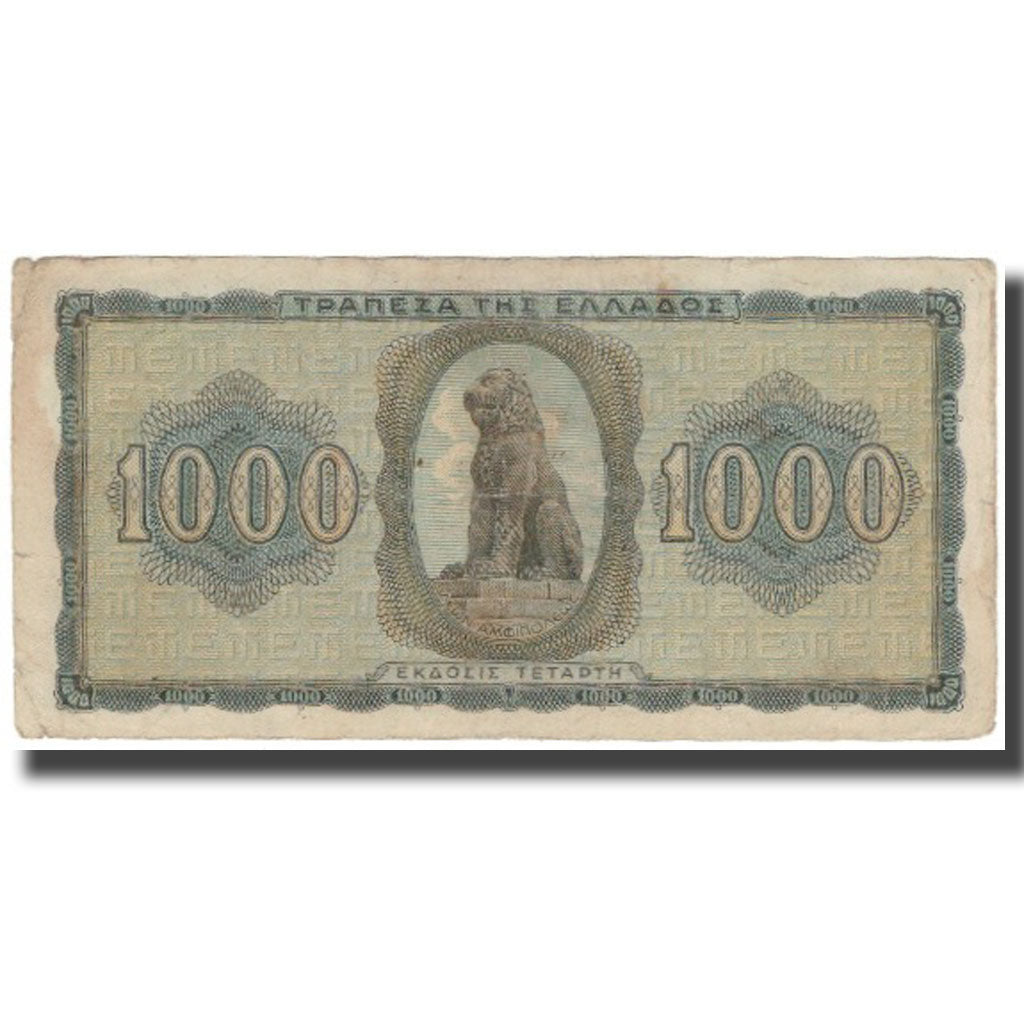 Banconote, Grecia, 1000 Drachmai, 1942, KM:118a, MB+