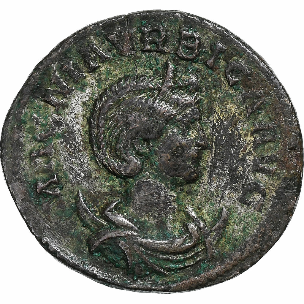 Magnia Urbica, Aurelianus, 283-285, Lugdunum, Billon, SS+, RIC:337