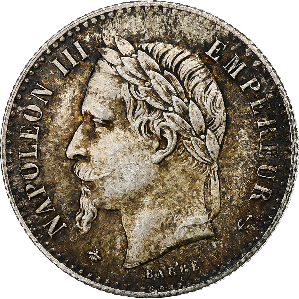 Francia, Napoleon III, 50 Centimes, 1865, Paris, Plata, EBC, Gadoury:417