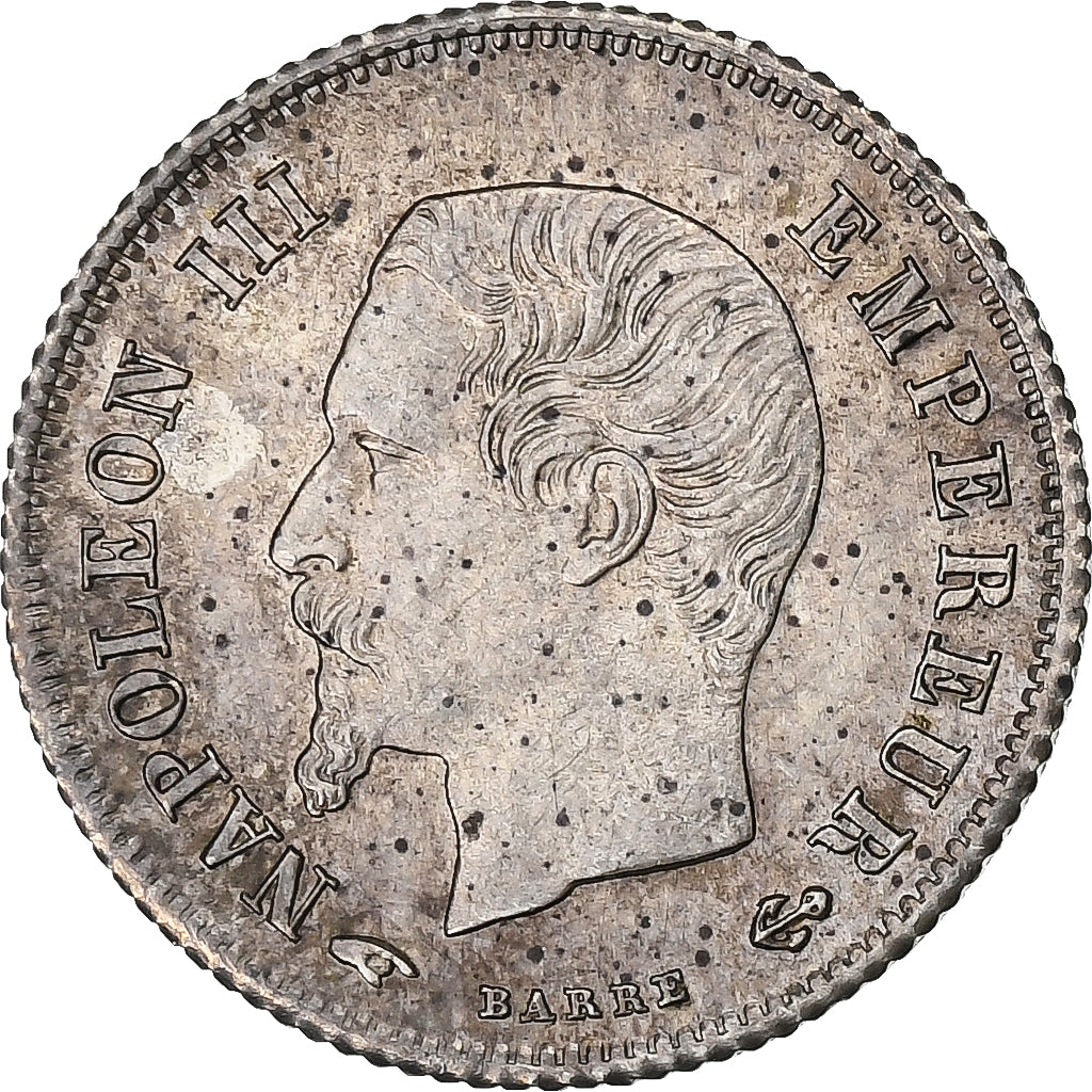 France, Napoleon III, 20 Centimes, 1859, Paris, Silver, MS(60-62), Gadoury:305