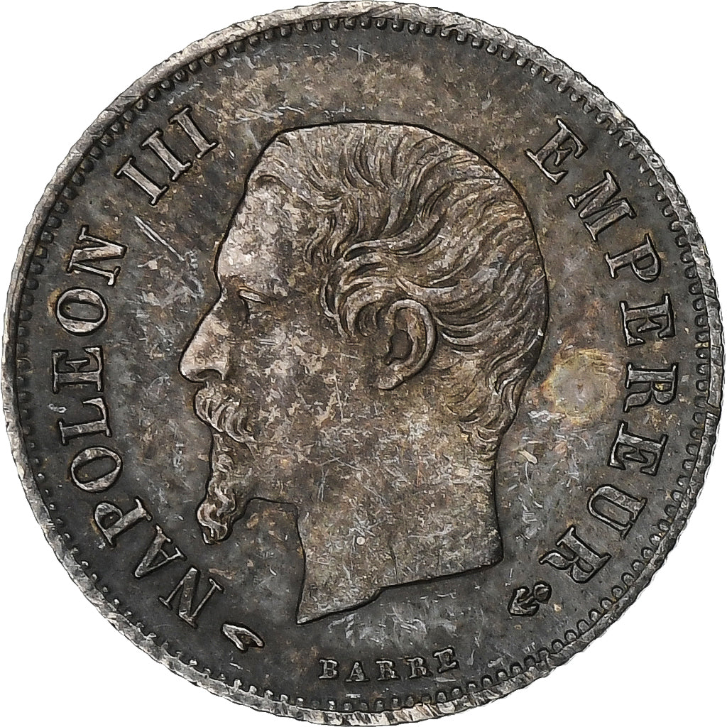 France, Napoleon III, 20 Centimes, 1856, Paris, Silver, AU(55-58), Gadoury:305