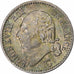 France, Louis XVIII, 1/4 Franc, 1824, Paris, Argent, SUP, Gadoury:352