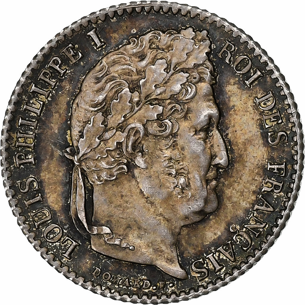França, Louis Philippe I, 1/4 Franc, 1840, Rouen, Prata, PCGS, MS64