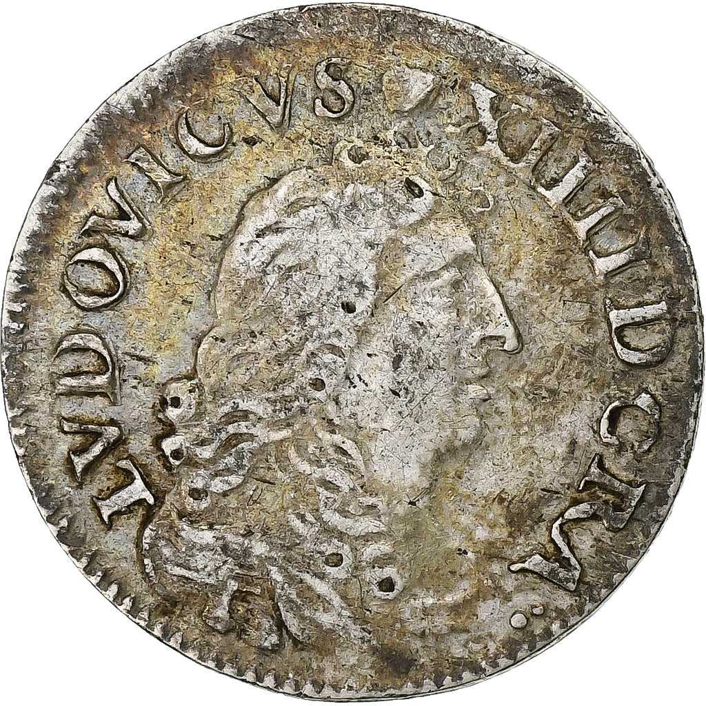 França, Louis XIV, 4 Sols des Traitants, 1677, Vimy, Prata, AU(50-53)