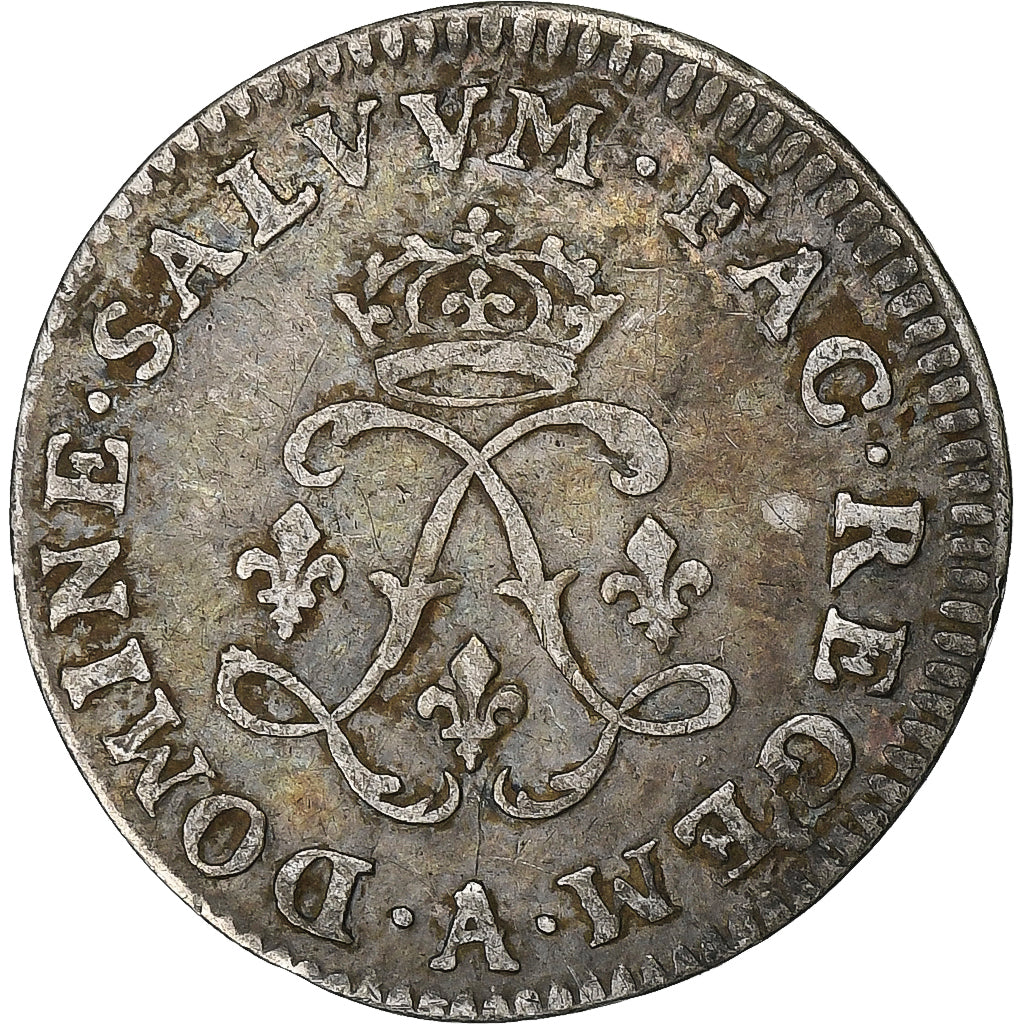 Frankrijk, Louis XIV, 4 Sols aux 2 L, 1691, Paris, Zilver, FR, Gadoury:106
