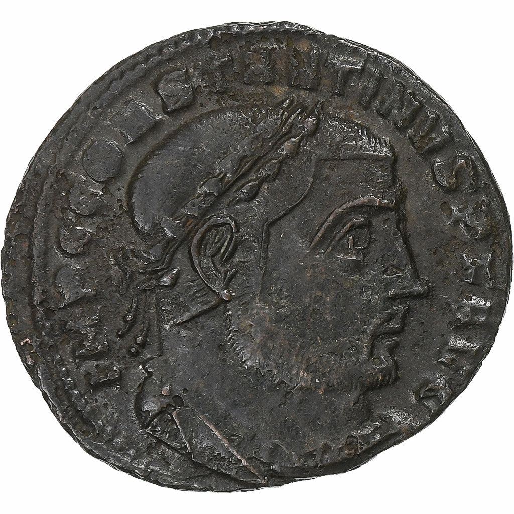 Constantine I, Follis, 312-313, Thessalonica, Bronze, SS+, RIC:61b