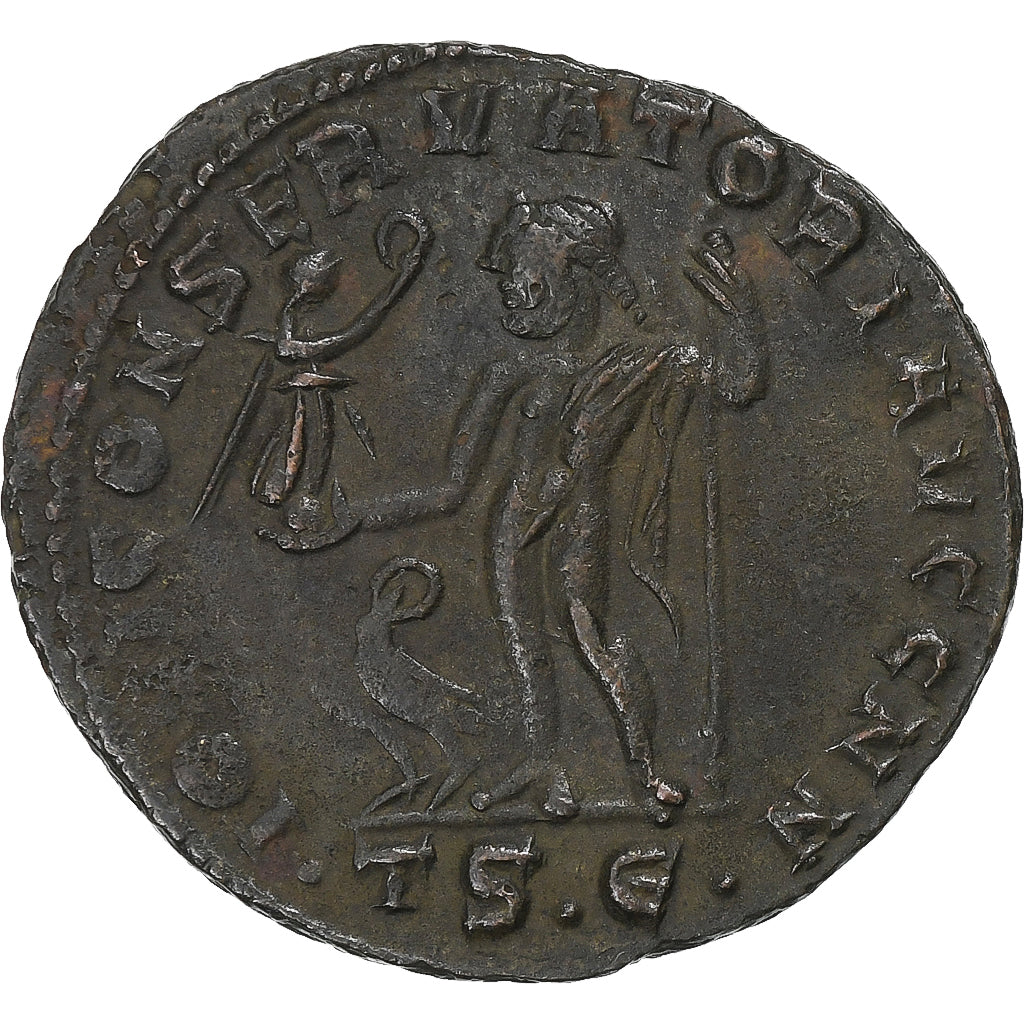 Constantine I, Follis, 312-313, Thessalonica, Bronze, SS+, RIC:61b