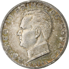 Monaco, Rainier III, 5 Francs, 1966, Argento, BB+, Gadoury:MC152.