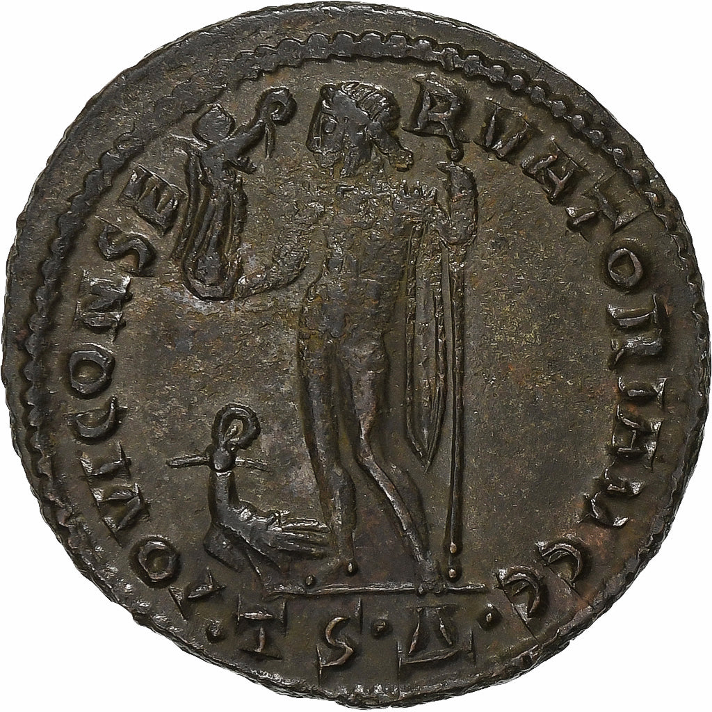Licinius I, Follis, 313-316, Thessalonica, Brązowy, AU(55-58), RIC:2