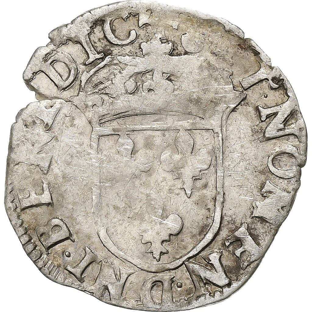 France, Charles IX, Sol Parisis, 1568, Angers, 2nd type, Billon, VF(20-25)
