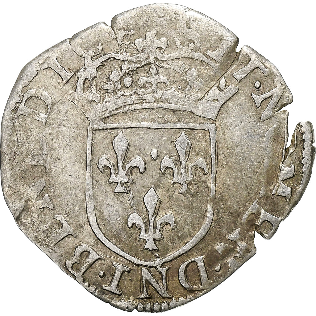 France, Charles IX, Sol Parisis, 1568, Angers, 2nd type, Billon, EF(40-45)