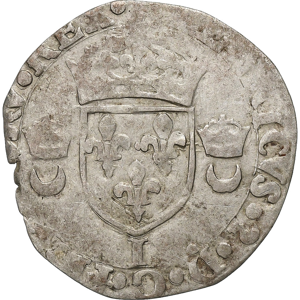 Frankrijk, Henri II, Douzain aux croissants, Uncertain date, Limoges, Billon