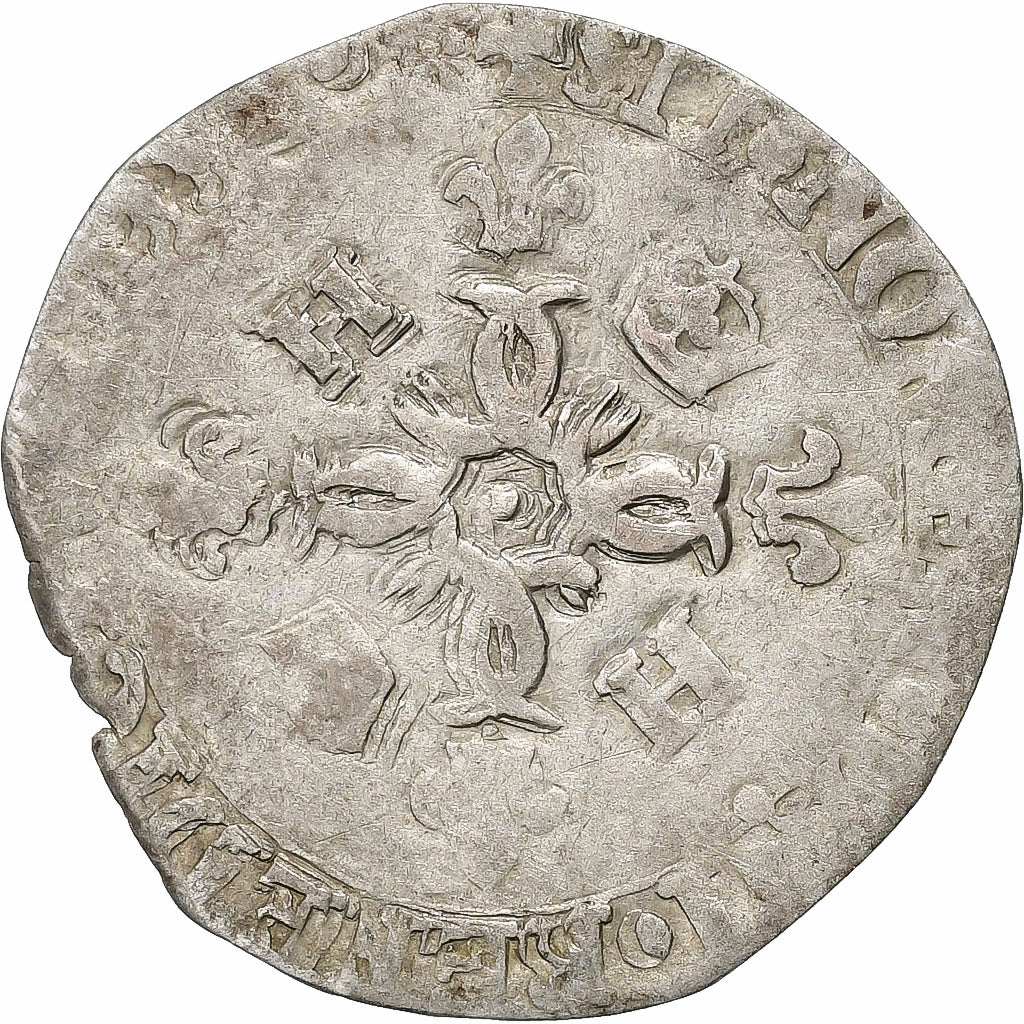 Frankrijk, Henri II, Douzain aux croissants, Uncertain date, Limoges, Billon