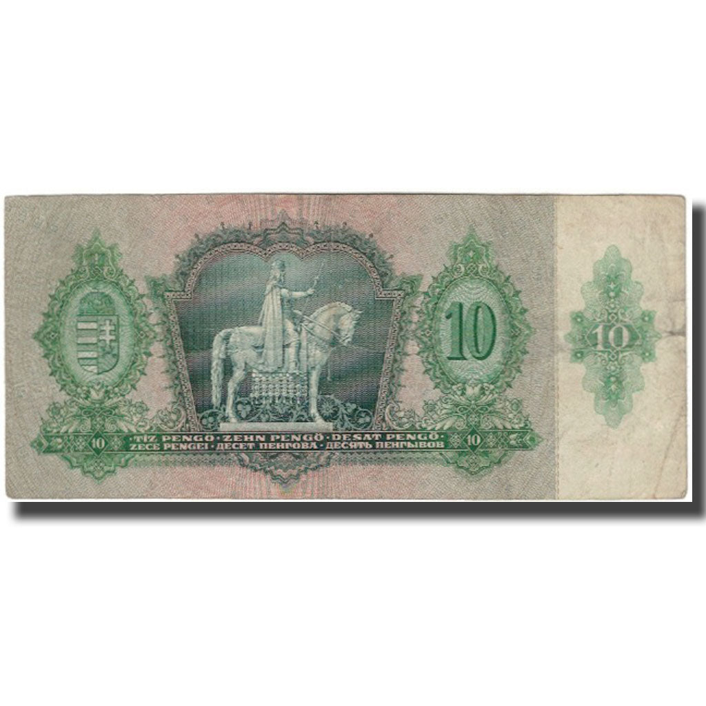 Banconote, Ungheria, 10 Pengö, 1936, KM:100, MB+