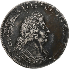 France, Louis XIV, 1/4 Ecu aux 8 L, 1704-1705, Lille, 2nd type, Silver