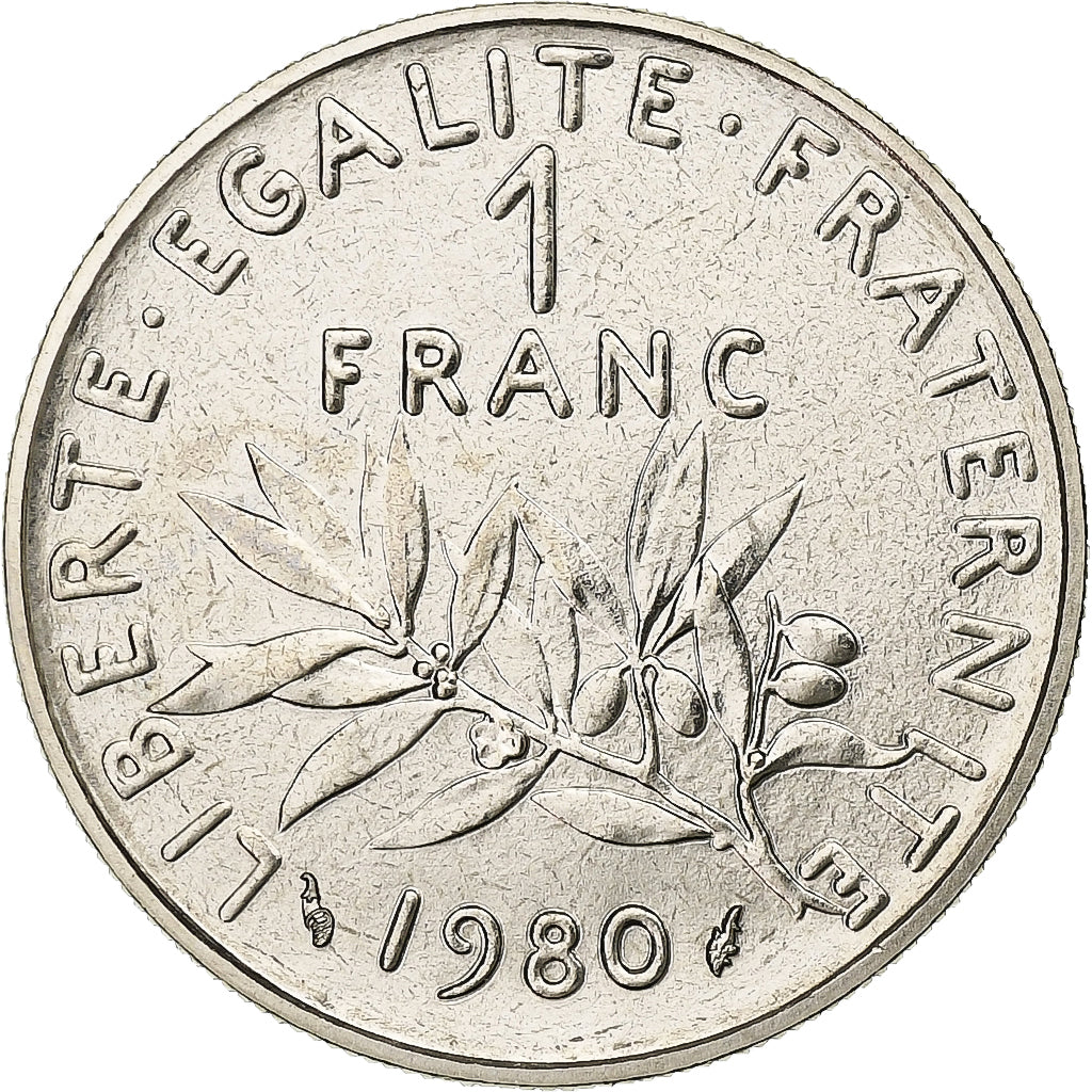 France, 1 Franc, Semeuse, 1980, Paris, série FDC, Nickel, FDC, Gadoury:474