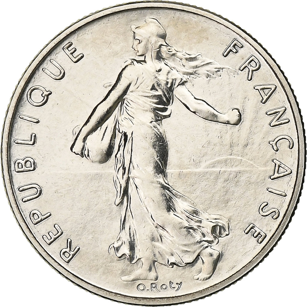 France, 1/2 Franc, Semeuse, 1980, Paris, série FDC, Nickel, MS(65-70)