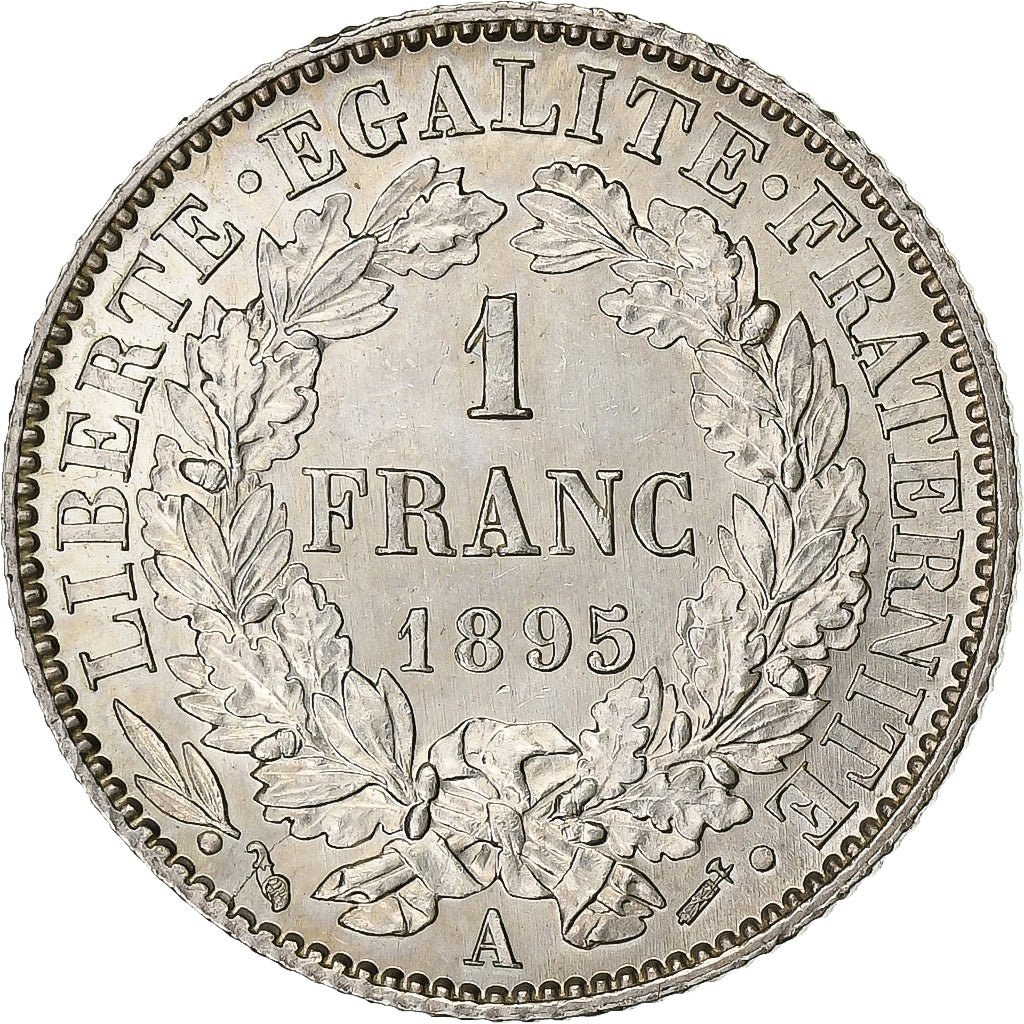 France, 1 Franc, Cérès, 1895, Paris, Argent, SUP+, Gadoury:465a