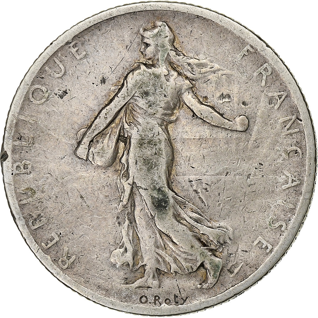 Francia, 2 Francs, Semeuse, 1900, Paris, Plata, BC+, Gadoury:532