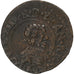 France, Louis XIII, Double Tournois, 1637, Bordeaux, Rare, Copper, EF(40-45)
