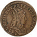 Francia, Louis XIV, Liard de France, 1656, Limoges, Cobre, MBC, Gadoury:80