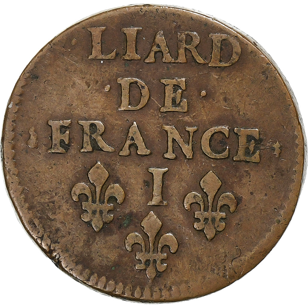 Francia, Louis XIV, Liard de France, 1656, Limoges, Cobre, MBC, Gadoury:80
