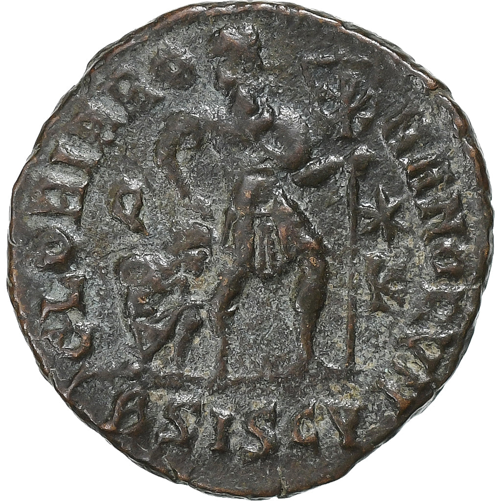 Valentinian I, Follis, 367-375, Siscia, Bronze, AU(50-53), RIC:14a