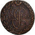 Rusia, Catherine II, 5 Kopeks, 1795, Ekaterinbourg, Cobre, MBC+