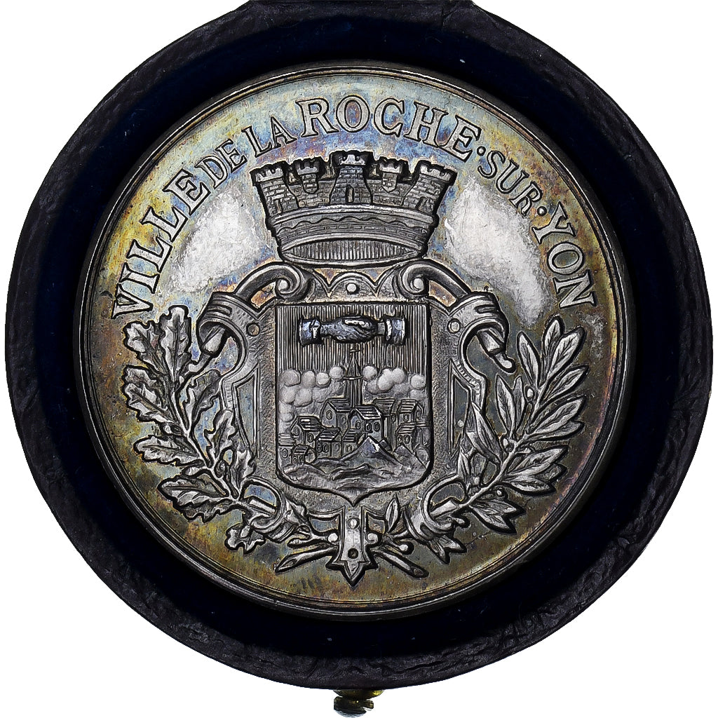 France, Token, La Roche-Sur-Yon, Exposition Canine, 1890, Silver, MS(60-62)