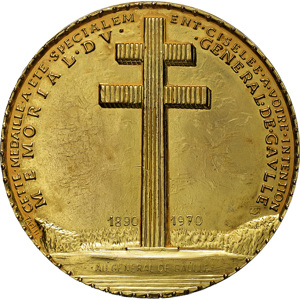 France, Medal, Charles de Gaulle, Mémorial du Général de Gaulle, n.d.