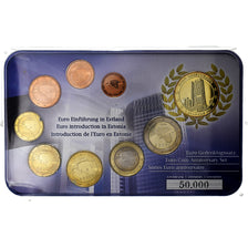 Estonia, Set 1 ct. - 2 Euro + Token, 10th Anniversary - Euro introduction, n.d.