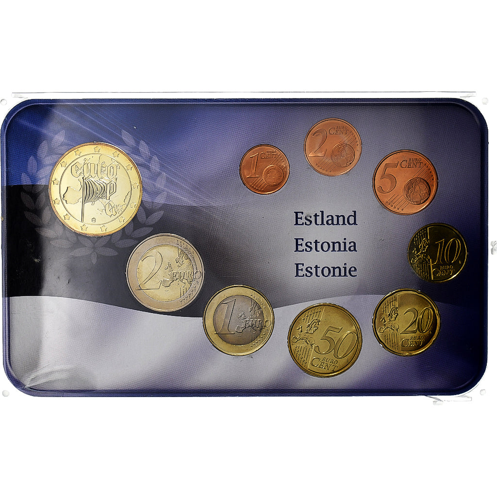 Estonia, Set 1 ct. - 2 Euro + Token, 10th Anniversary - Euro introduction, n.d.