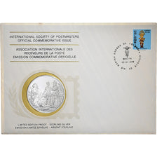 Colômbia, Medal + stamp, International Society of Postmasters, 1978, Prata