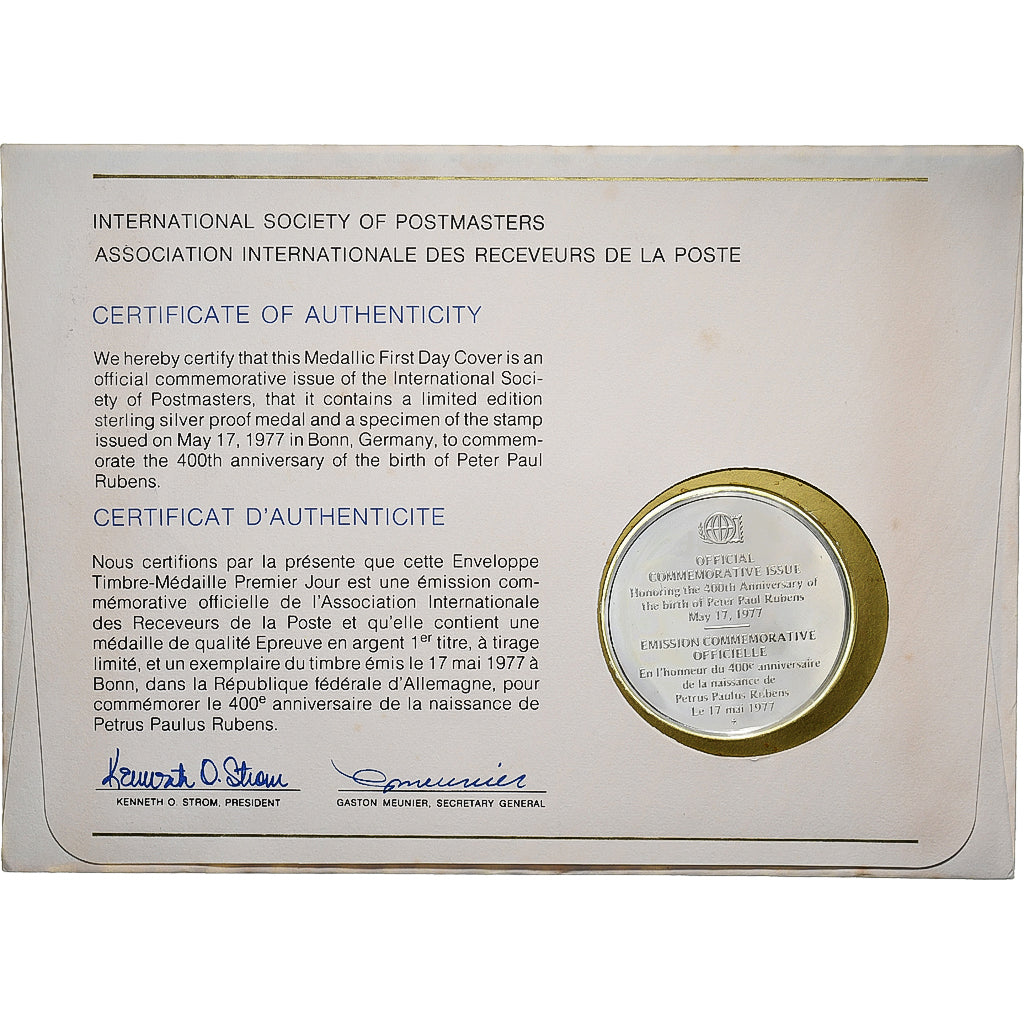 Bundesrepublik Deutschland, Medal + stamp, International Society of Postmasters